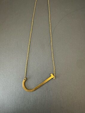 J Asymmetrical Initial Necklace